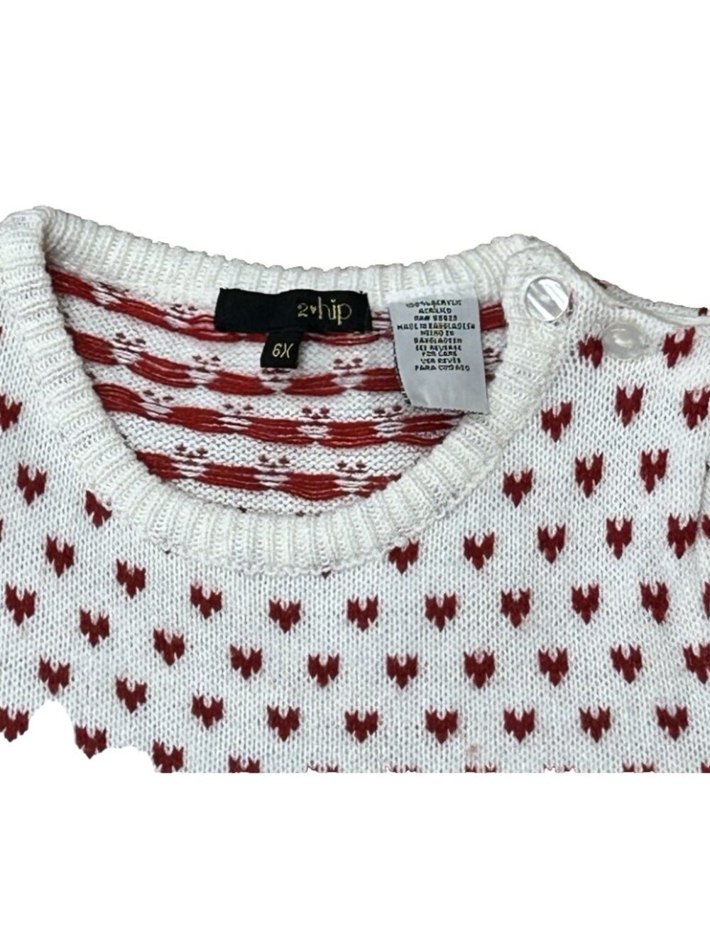 2hip Christmas sweater dress reindeer snowflake fair isle Grils 6X Cross Stitch - Picture 3 of 7